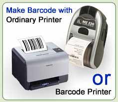 Make Barcode by Ordinary or Bar code Printer