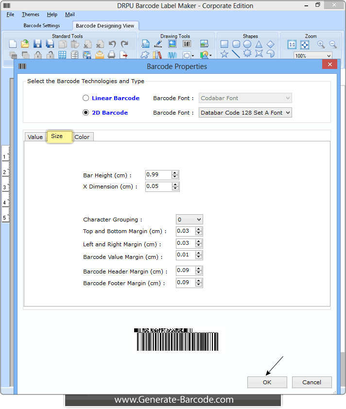 Databar Code 128 Set A Barcode font images – Generate-Barcode.com