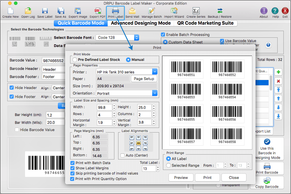 MAC Corporate Edition Barcode Software MAC Corporate Edition