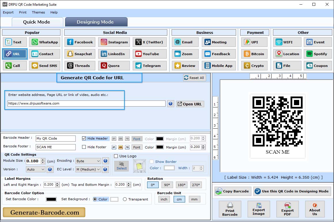 Professional Barcode Text Properties