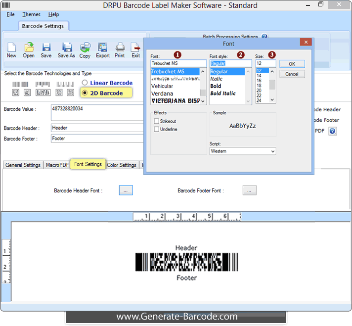 Watch Standard Edition Barcode Maker Software screenshots - Generate